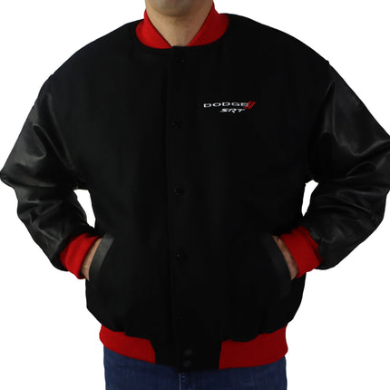 Men's Dodge SRT Red Rib Letterman Jacket
