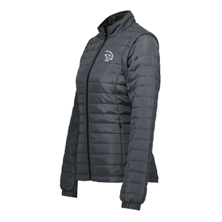 Women's Dodge Hellcat Gray Puffer Jacket Removable Arms