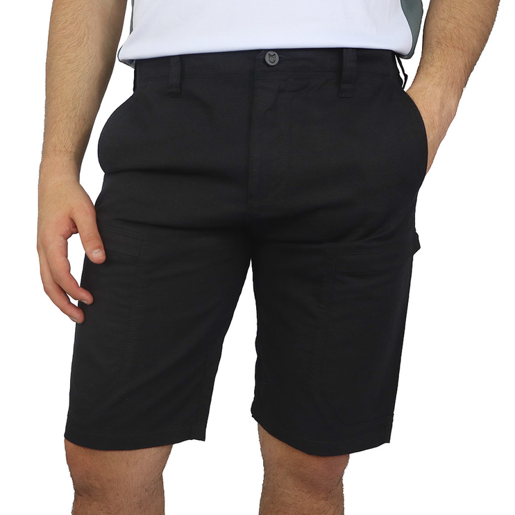 Evolution Black Men's Zipper Cargo Shorts