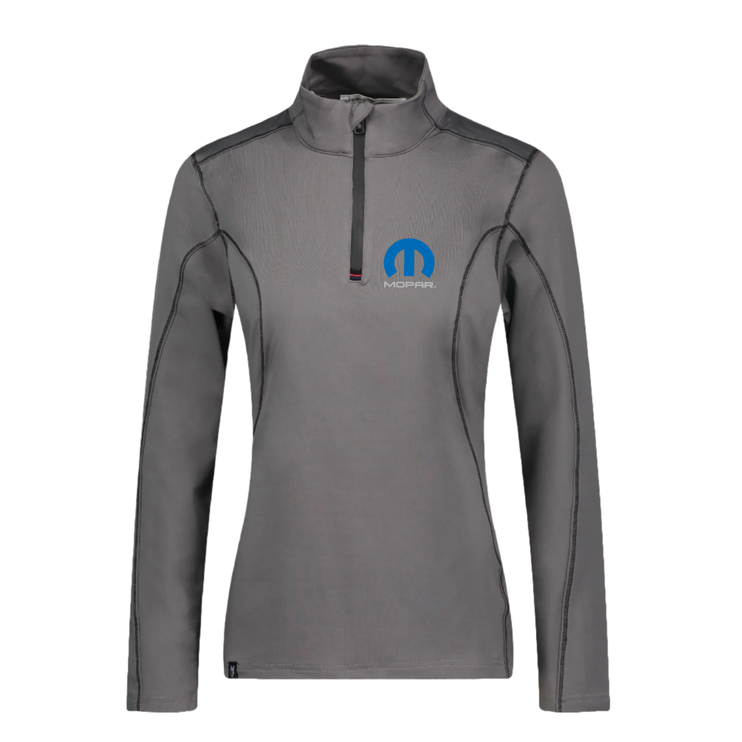 Marwin Sports Mopar Women's Quarter Zip Pullover - Grey/Black