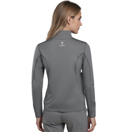 Marwin Sports Mopar Women's Quarter Zip Pullover - Grey/Black