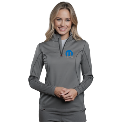 Marwin Sports Mopar Women's Quarter Zip Pullover - Grey/Black