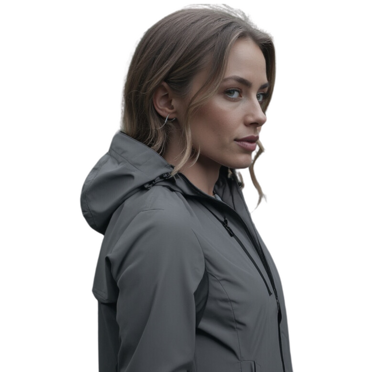 Marwin Sports Mopar Women's Rain Jacket - Grey/Black