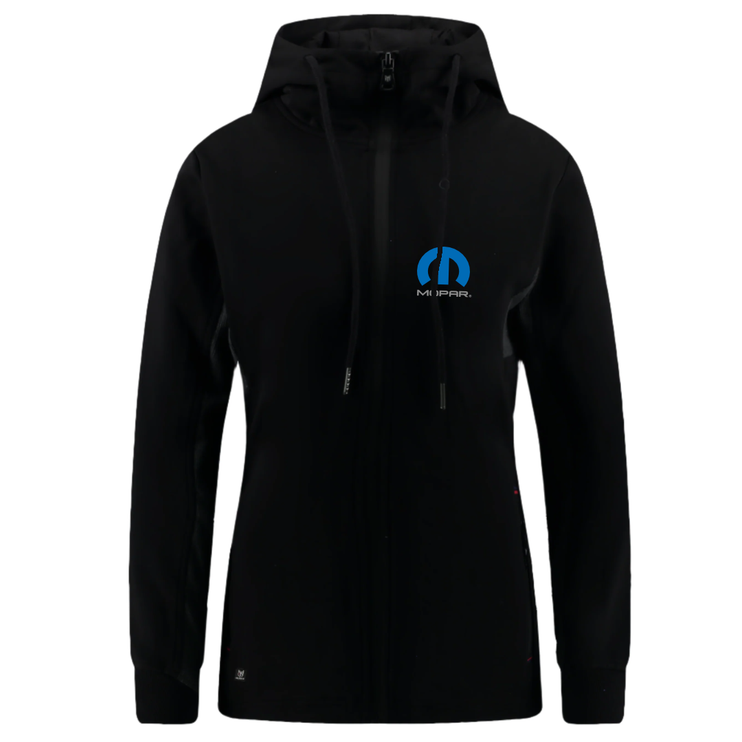 Marwin Sports Mopar Full Zipper Women's Hoodie - Black/Grey